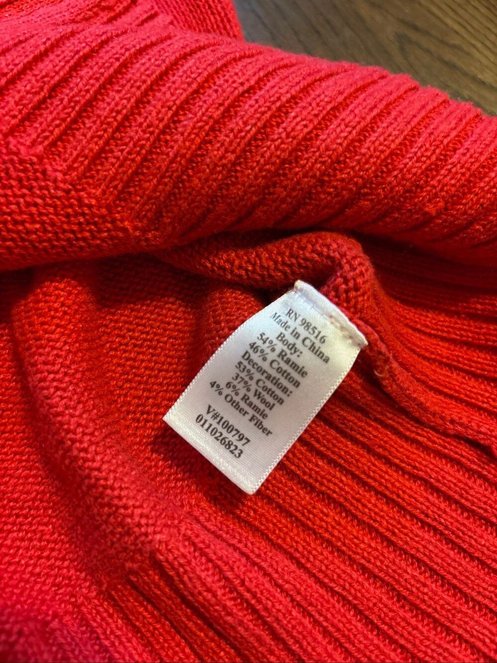 Vintage Coldwater creek 3D embroidered sweater cardigan zip M - Picture 6 of 9